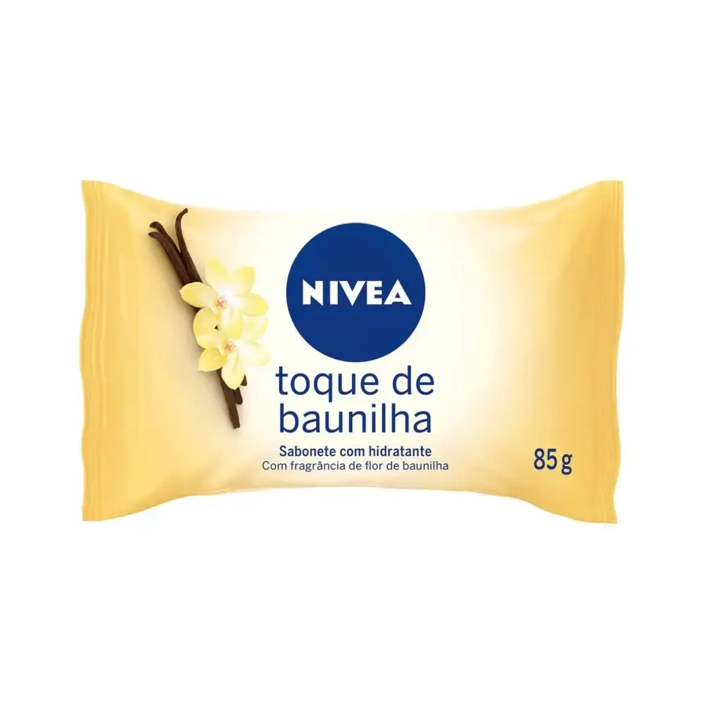 Sabonete em Barra Hidratante Toque de Baunilha Nivea Pacote 85g