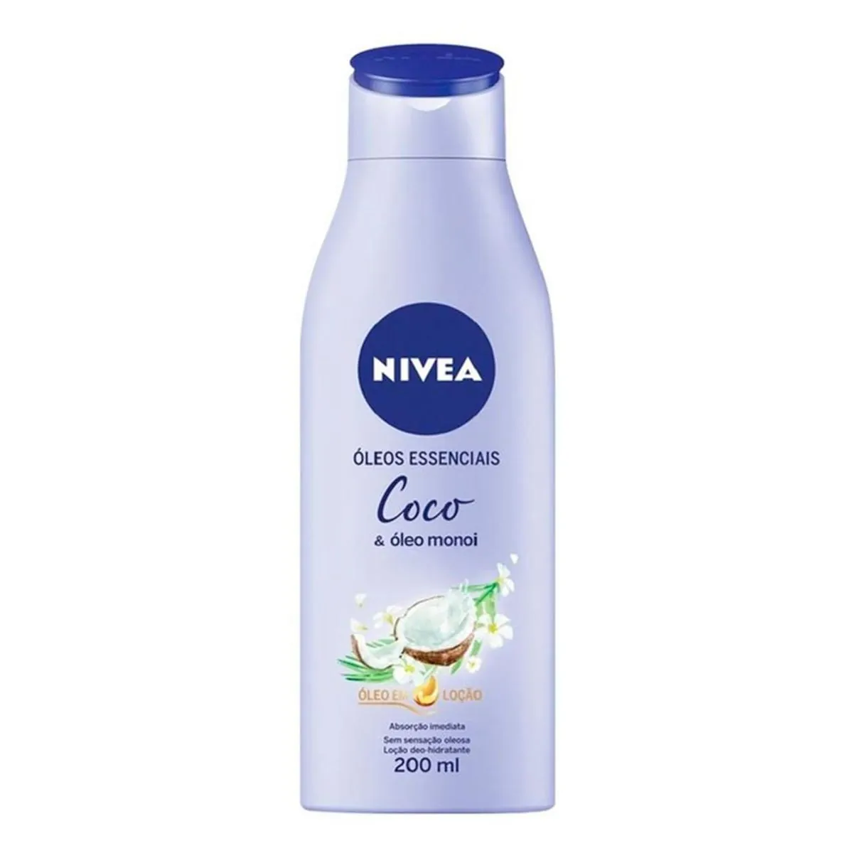 Loção Deo-Hidratante Coco &amp; Óleo Monoi Nivea Óleos Essenciais Frasco 200ml