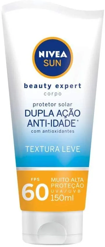Protetor Solar FPS 60 Dupla Ação Anti-idade Nivea Beauty Expert 150ml