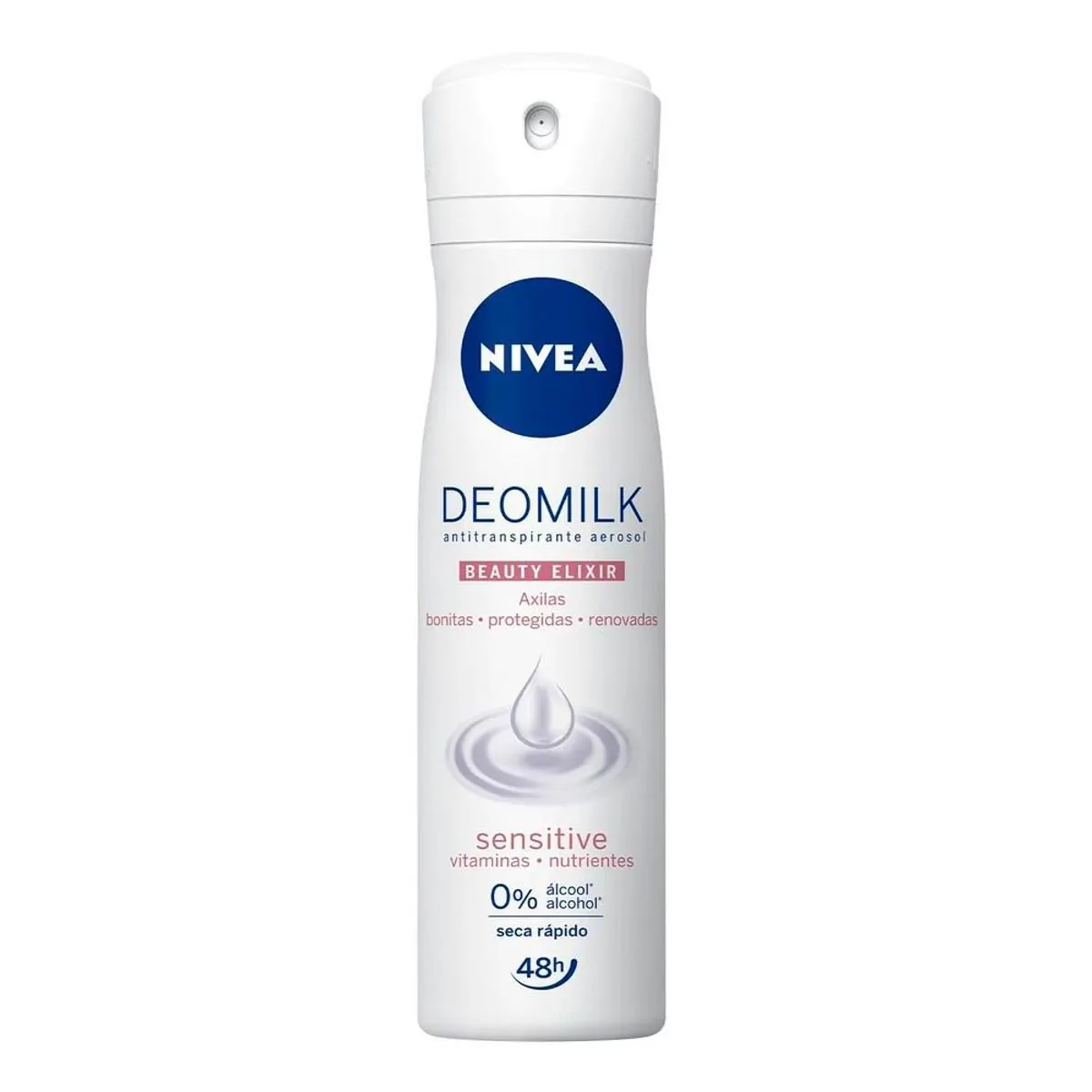 Antitranspirante Aerossol Sensitive Nivea Deomilk Beauty Elixir 150ml