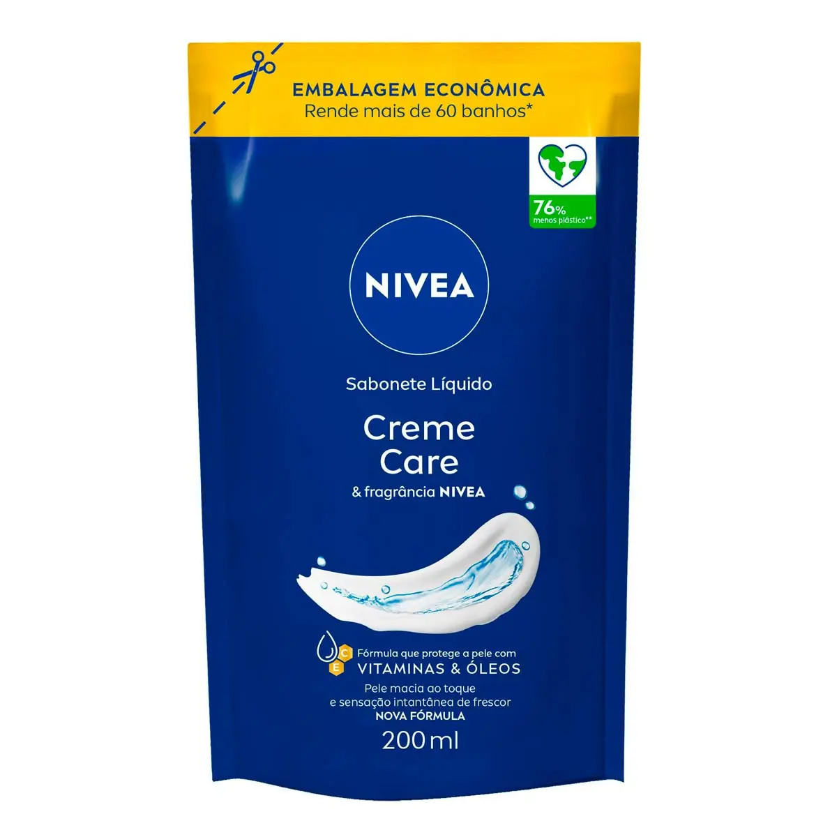 Sabonete Líquido NIVEA Refil Creme Care 200ml