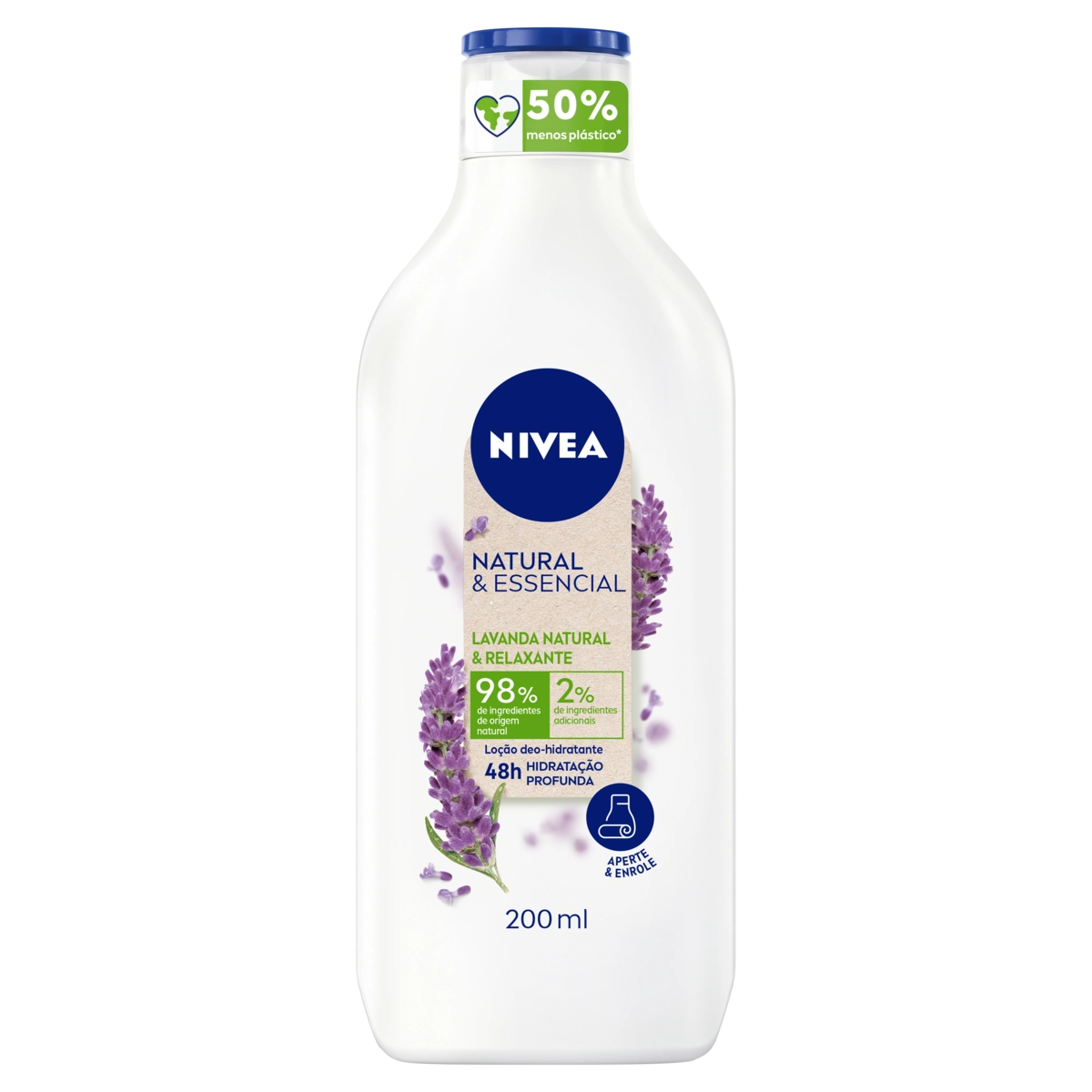 Loção Corporal Deo Hidratante Lavanda Nivea Natural Essencial Frasco 200ml