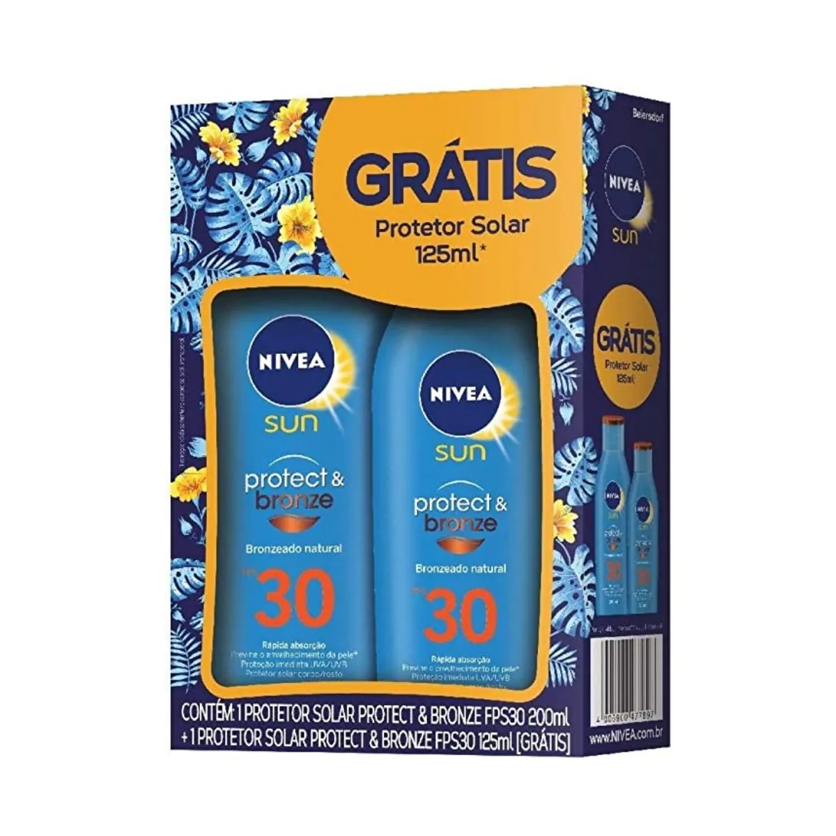 Protetor Solar Nivea P&B F30 200 Gts F30 125