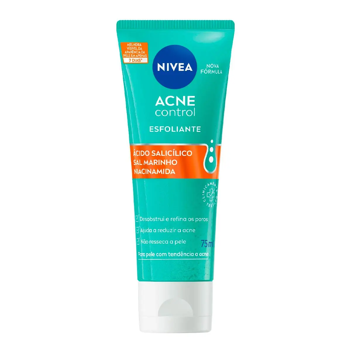 Esfoliante Facial Diário Nivea Acne Control Bisnaga 75ml