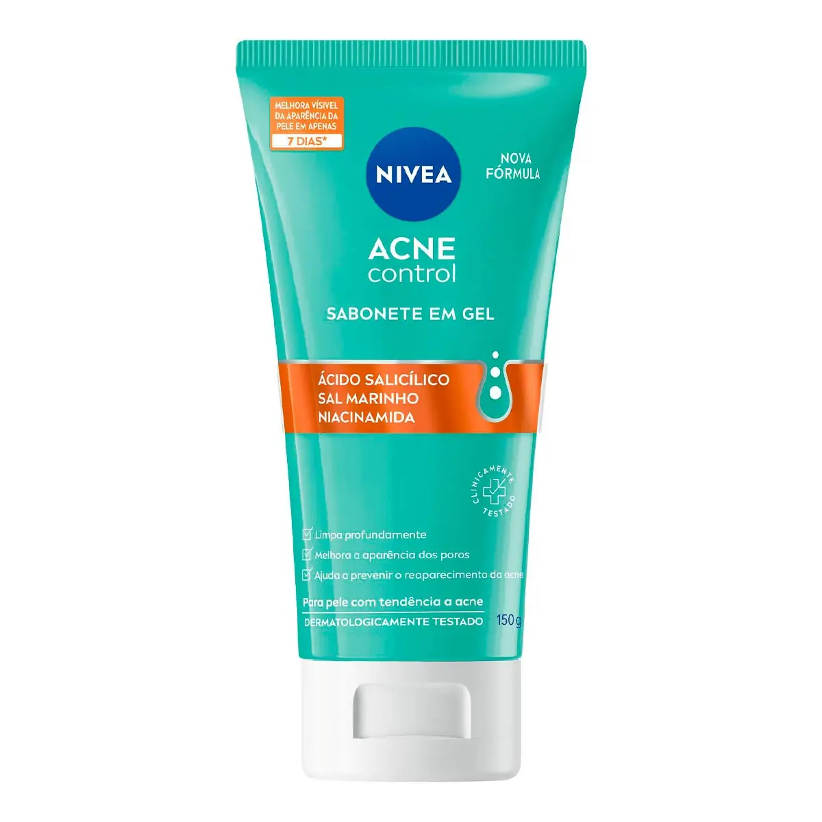 Sabonete Gel Limpeza Profunda Dos Poros Facial Nivea Acne Control Bisnaga 150g