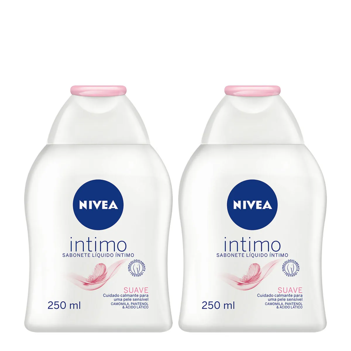 Kit Sabonete Líquido Íntimo Suave Camomila Nivea Frasco 2 Unidades 250 ml