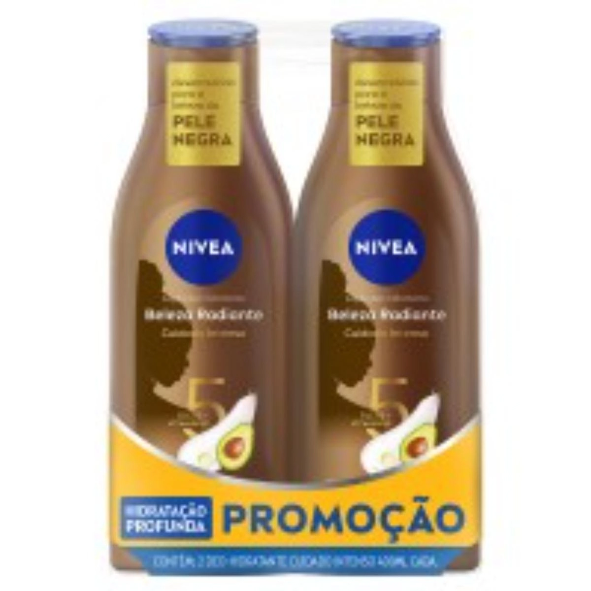 Pack Loção Corporal Deo Hidratante Nivea Beleza Radiante Frasco 2 Unidades 400ml Cada