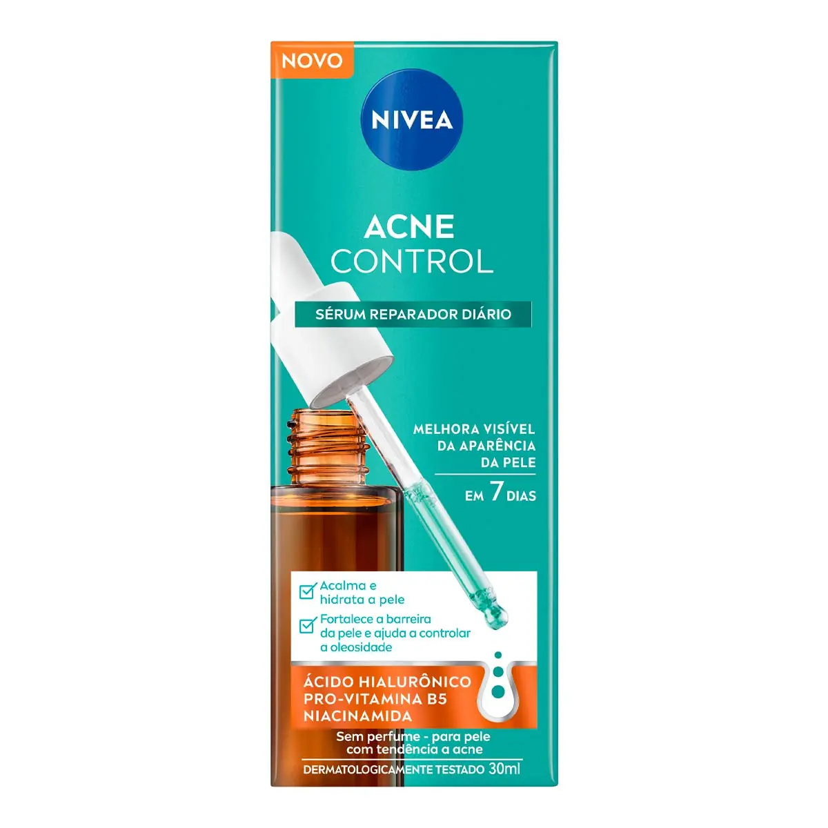 Sérum Reparador Facial Sem Perfume Nivea Acne Control Caixa 30ml