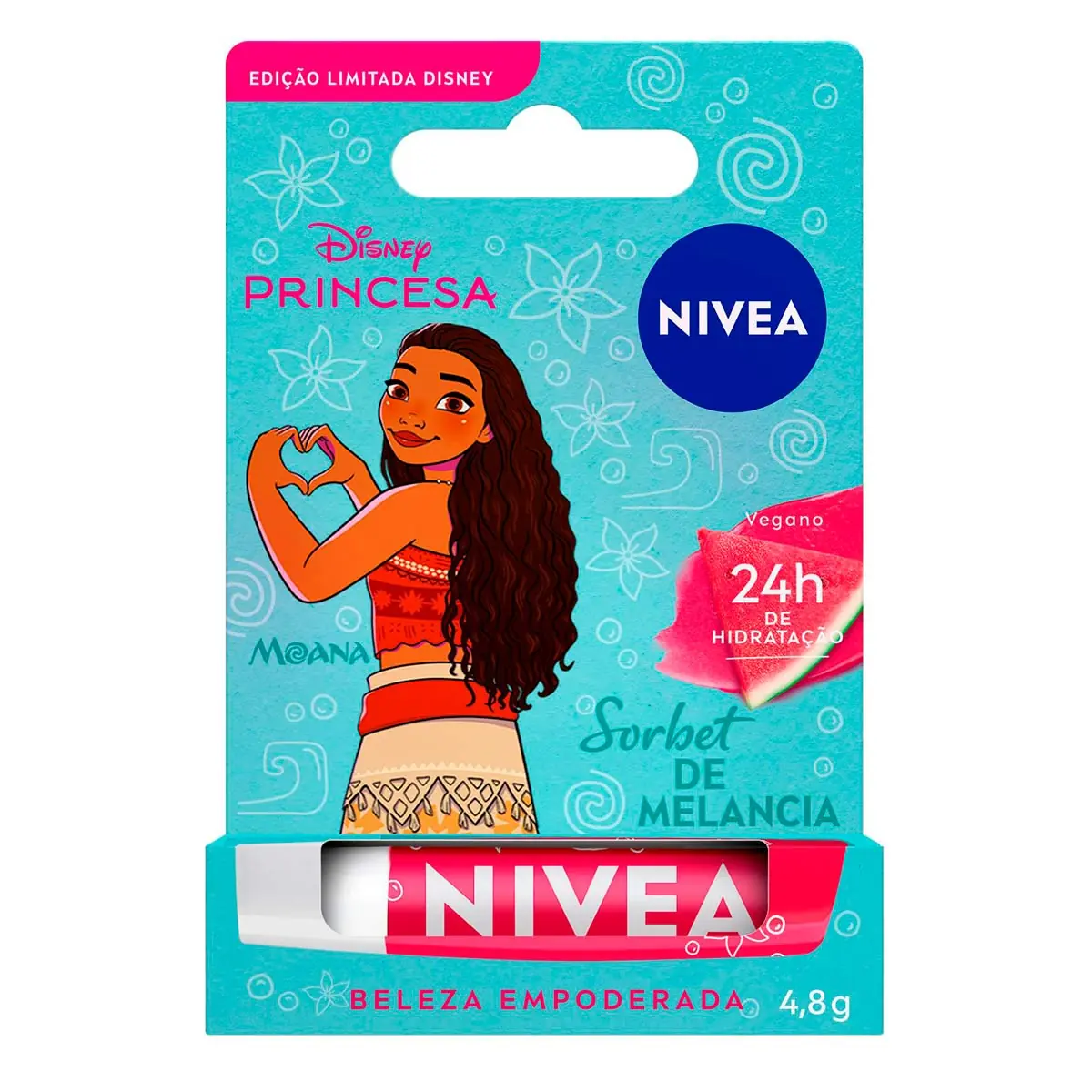 Protetor Labial Nivea Lip Care Disney Melancia Moana 4,8g