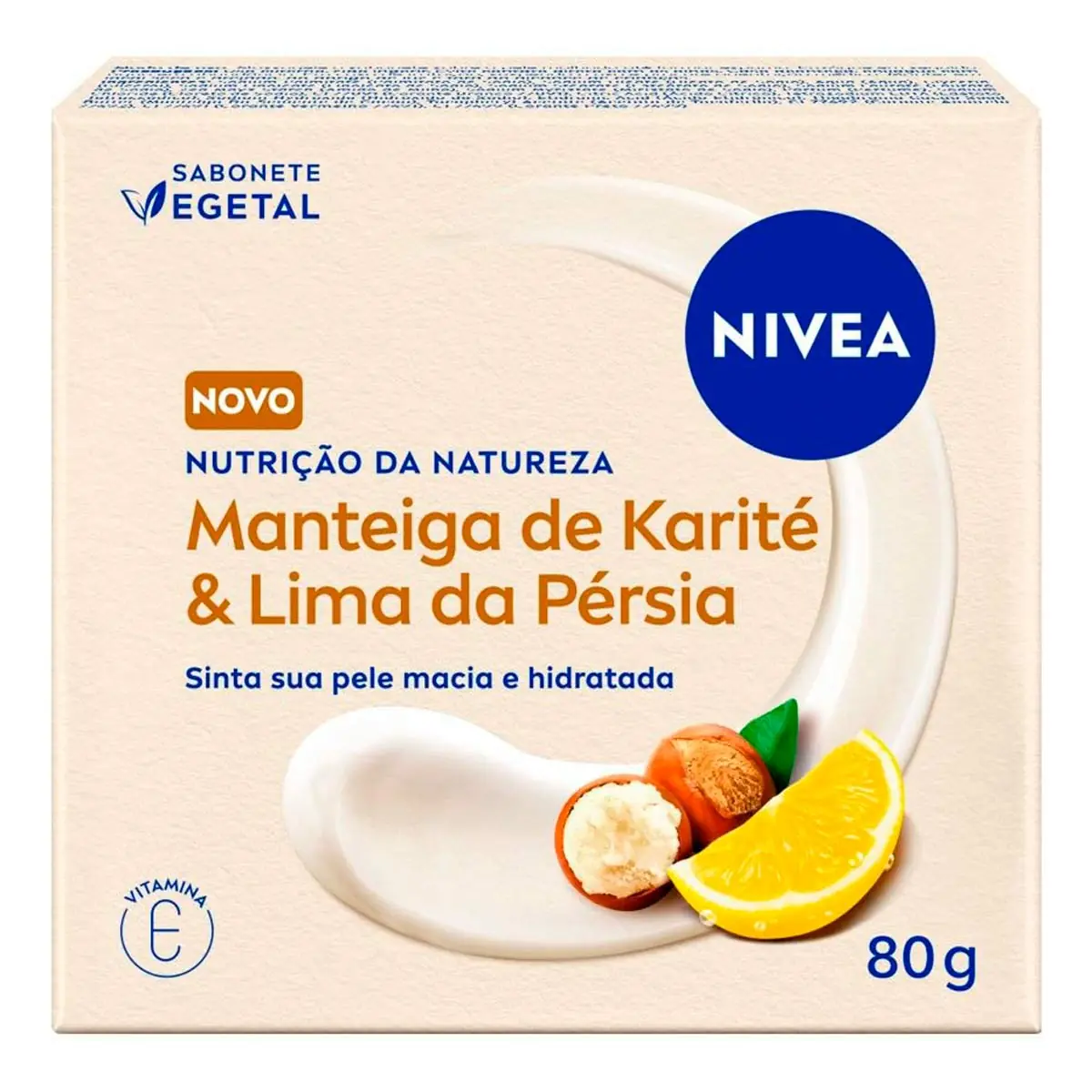 Sabonete Barra Vegetal Manteiga De Karité Lima Da Pérsia Nivea Nutrição Da Natureza Caixa 80g