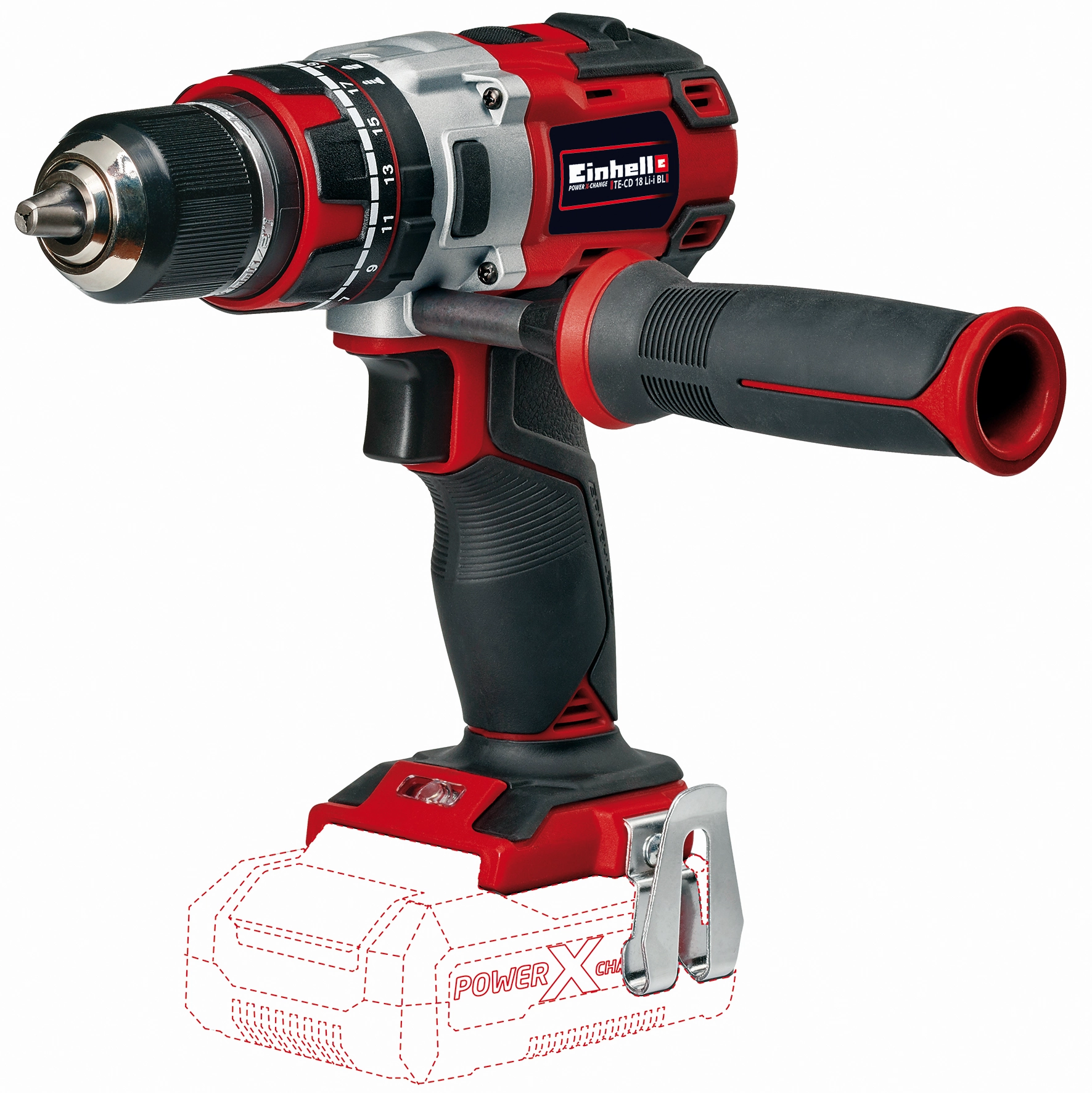 Furadeira e Parafusadeira de Impacto 1/2" TE-CD 18 Li-i Brushless Solo 18V Einhell