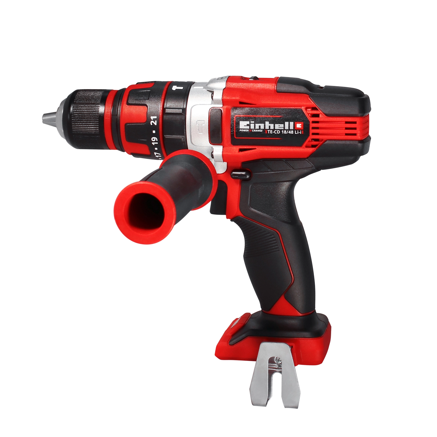Furadeira e Parafusadeira de Impacto a Bateria Einhell com Punho Auxiliar 18V 1/2" TE-CD 18/48 Li-i Solo Bivolt