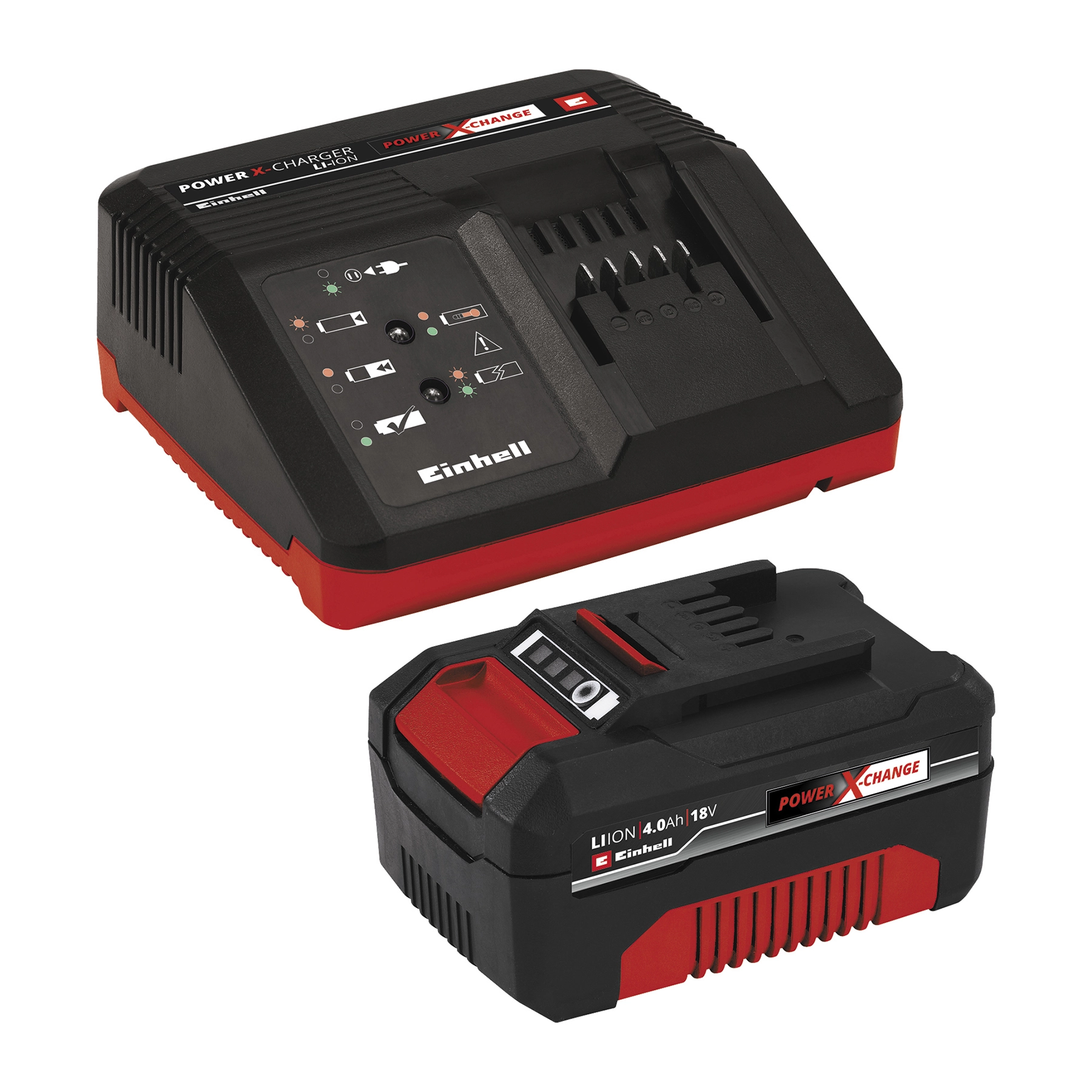 Kit Carregador de Bateria Bivolt com 1 Bateria 18V 4.0Ah Power-X Change Einhell