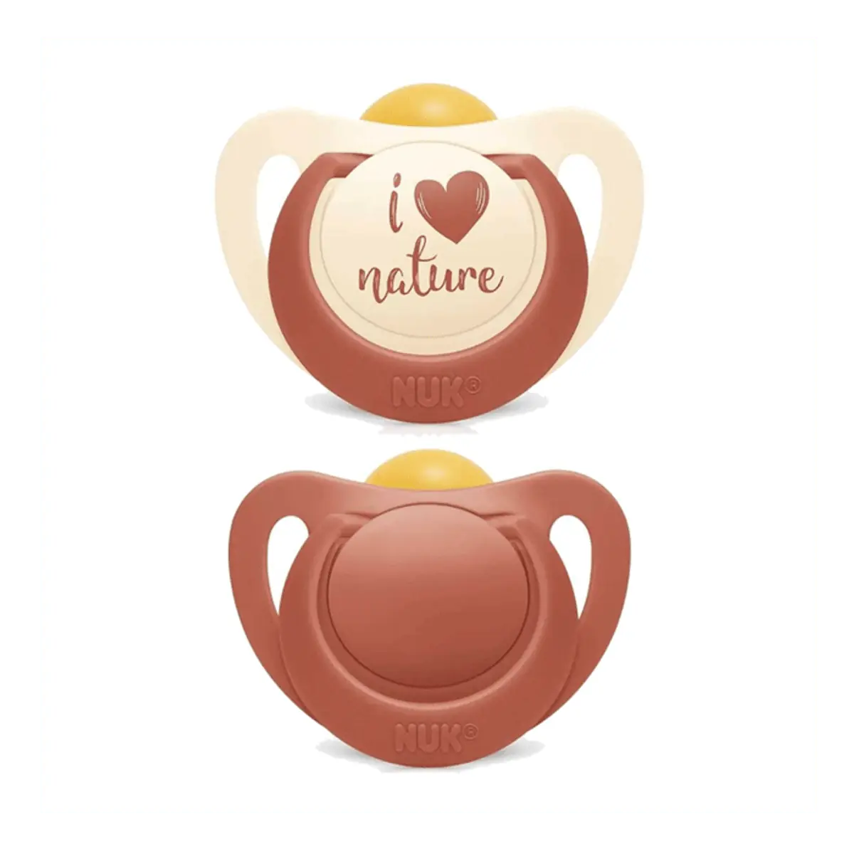 Kit 2 Chupetas For Nature Latex 0-6 Meses Marrom - NUK