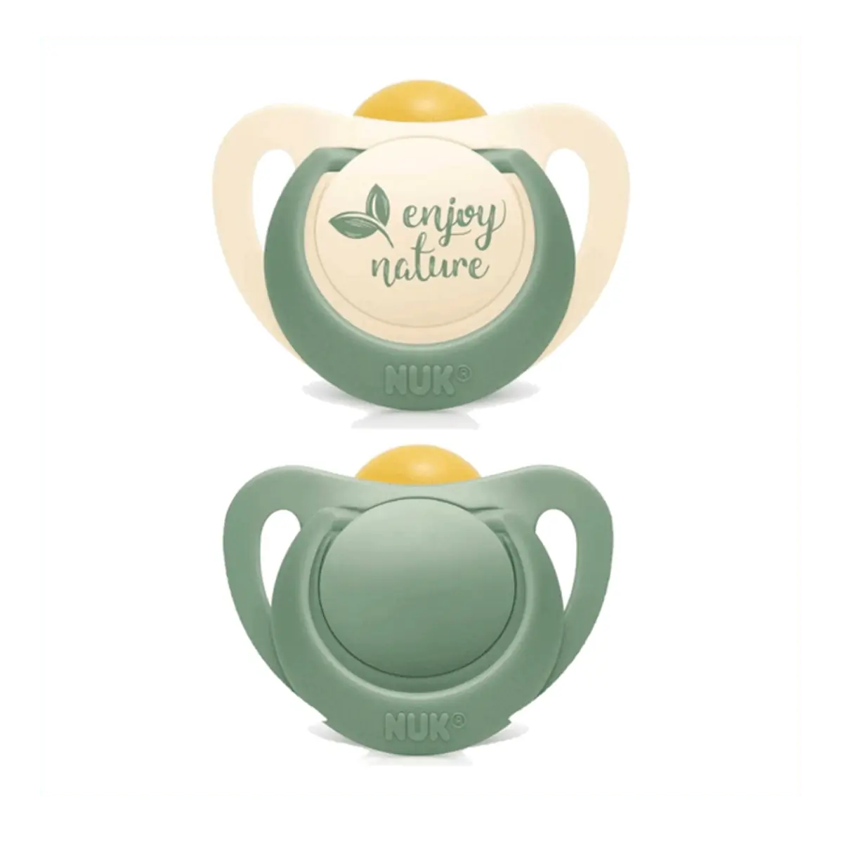 Kit 2 Chupetas For Nature Latex 6m+ Verde - NUK