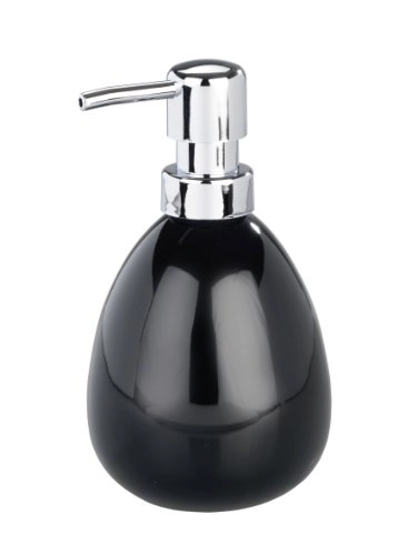 Porta Sabonete Liquido Ceramica Preto
