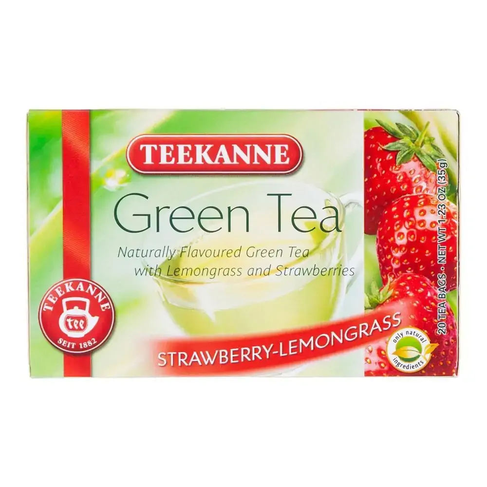 Cha Verde Com Morango E Capim Limão 20 Saches Teekanne