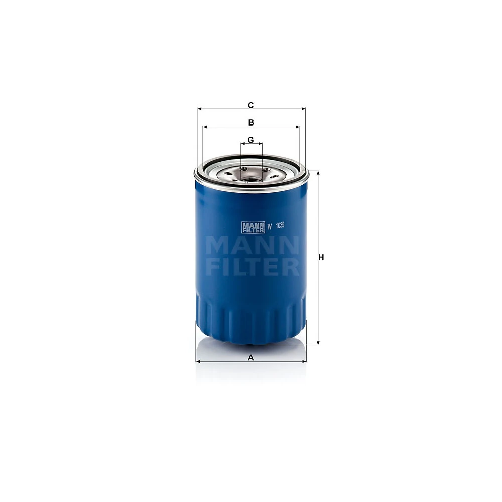 Filtro de Óleo KIA MOTORS BESTA/BONGO - MANN HUMMEL W1035