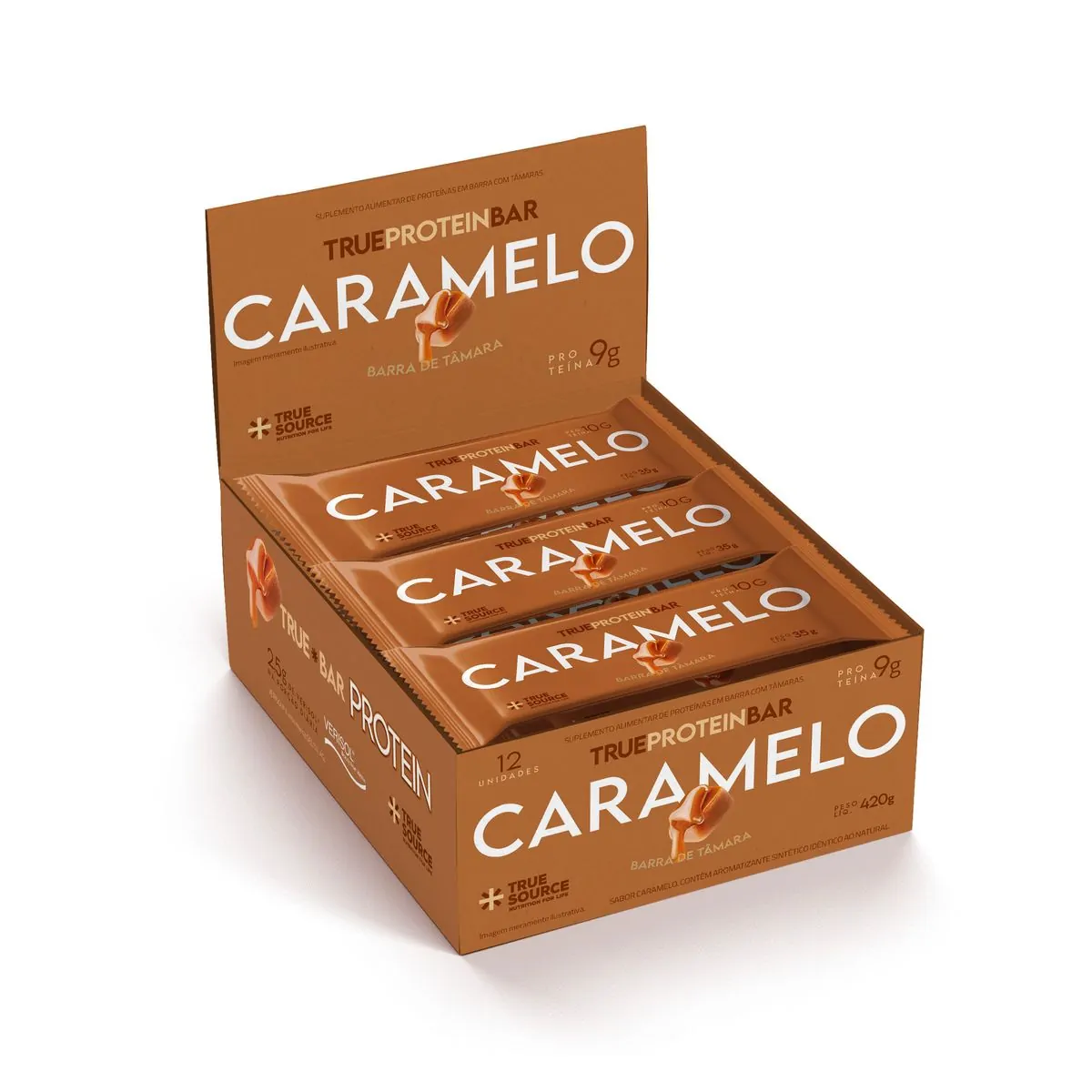 True Protein Bar Caramelo Display c/ 12 UnidadesTrue Source