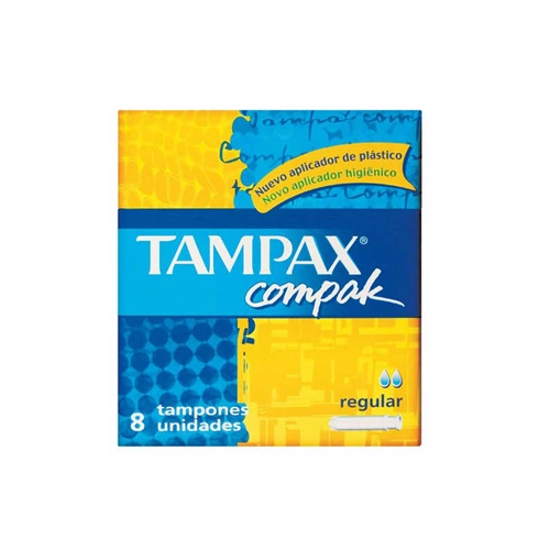 Absorvente TAMPAX Compak Regular com 8 Unidades