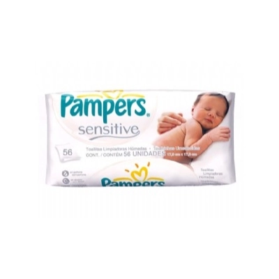 Toalhinhas Umedecidas Pampers Sensitive Com 56 Unidades