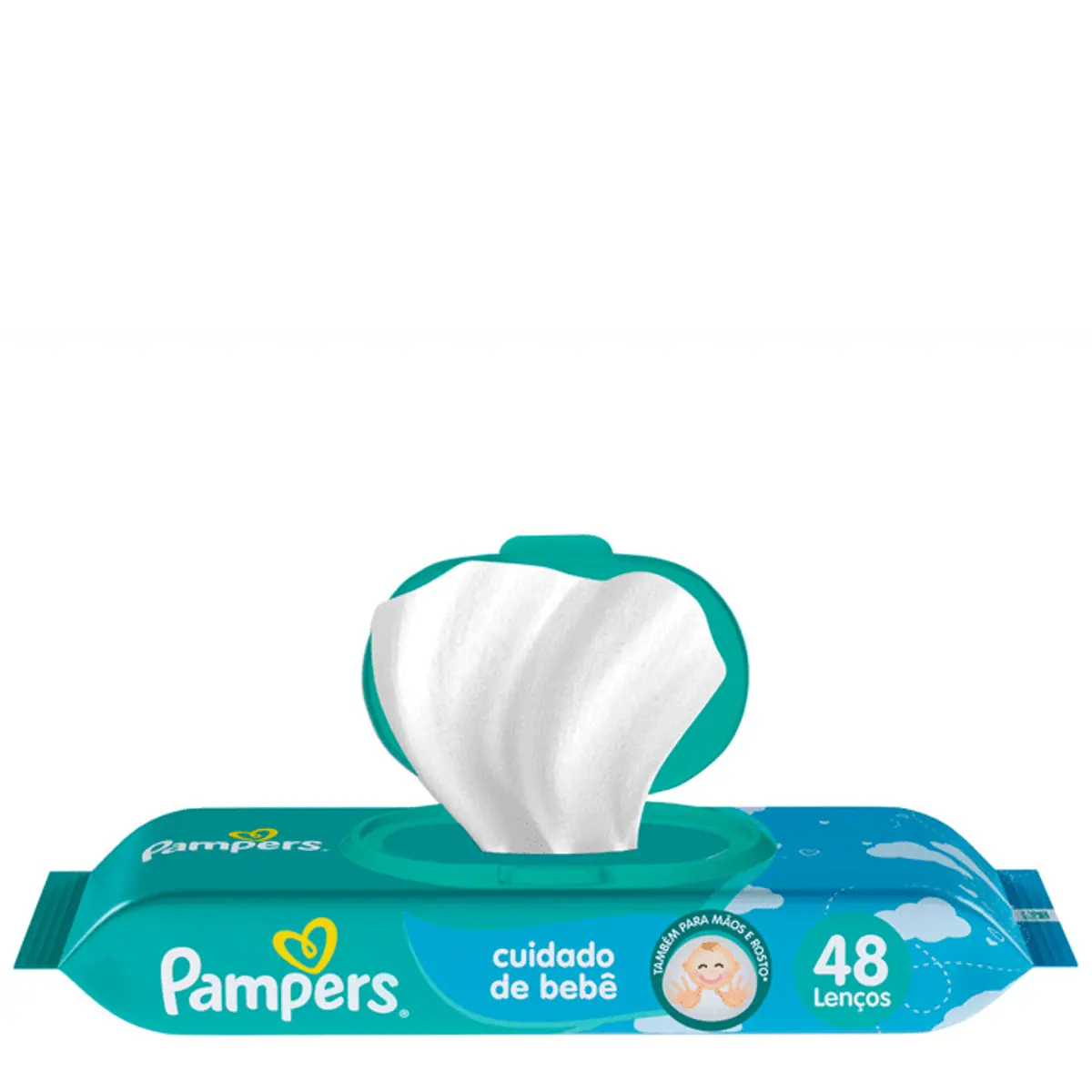 Lenços Umedecidos Pampers Cheirinho de Bebê 48 Unidades