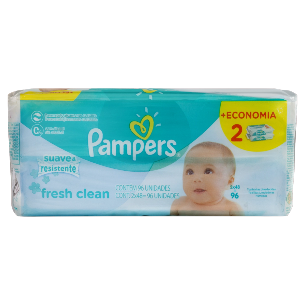 Pack Toalha Umedecida Fresh Clean Suave Pampers Pacote 2 Unidades