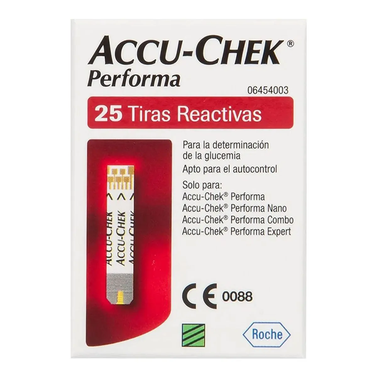 Tiras Medidoras de Glicemia Accu-Chek Performa 25 Unidades