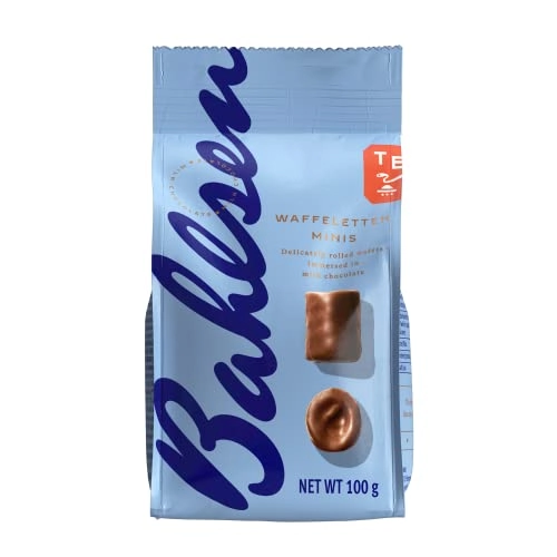 Mini Rolinhos De Wafer Cobertura Chocolate Ao Leite Bahlsen Pacote 100g