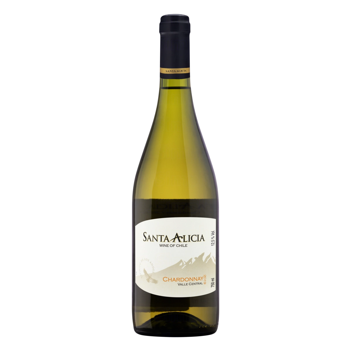 Vinho Chileno Branco Seco Santa Alicia Chardonnay Valle Central Garrafa 750ml