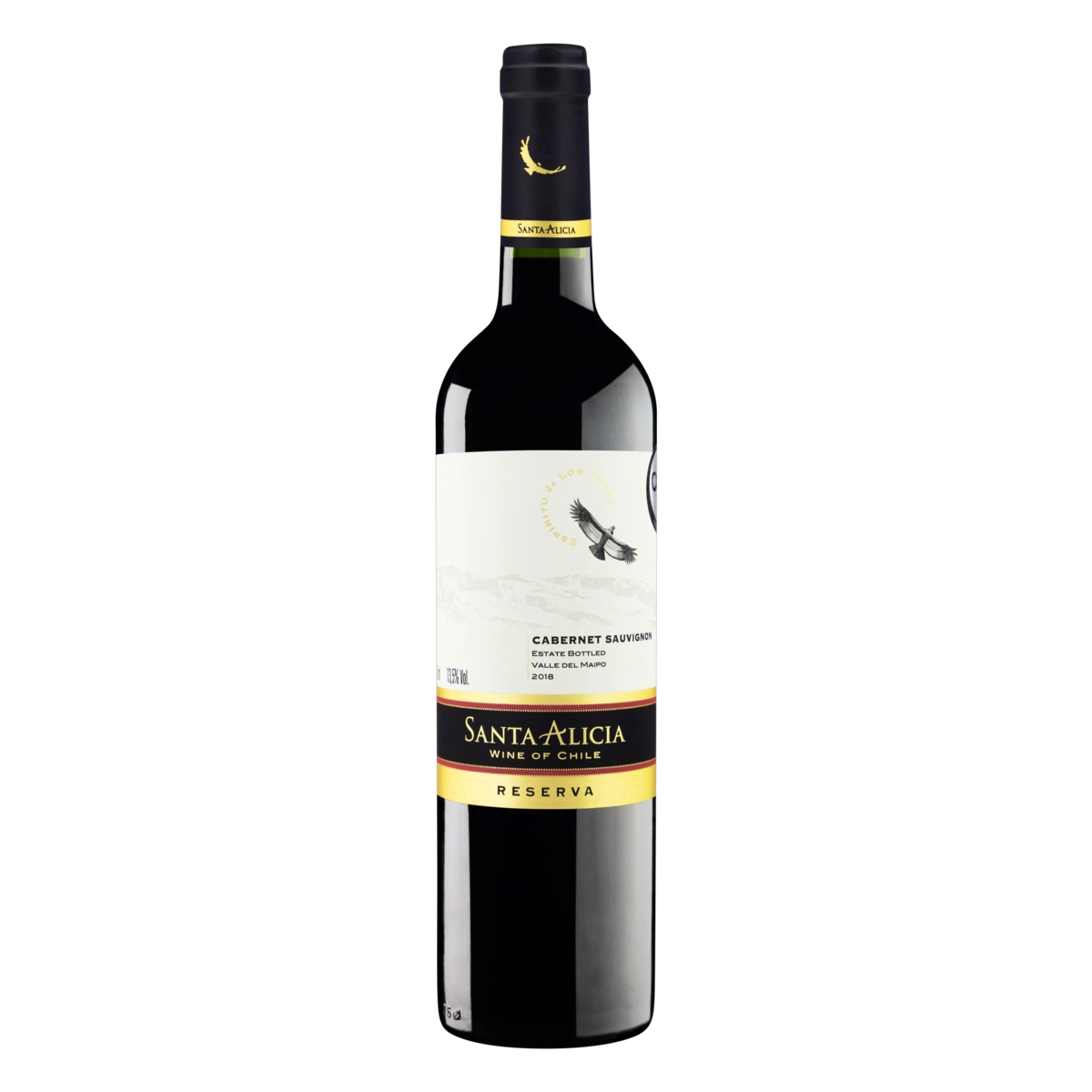 Vinho Chileno Tinto Seco Reserva Santa Alicia Cabernet Sauvignon Valle Del Maipo Garrafa 750ml