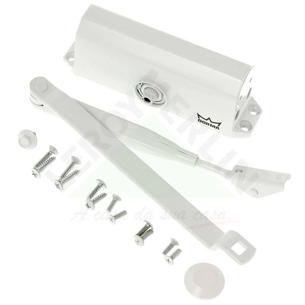 Mola para Porta 180º 65kg Alumínio Branco Dorma