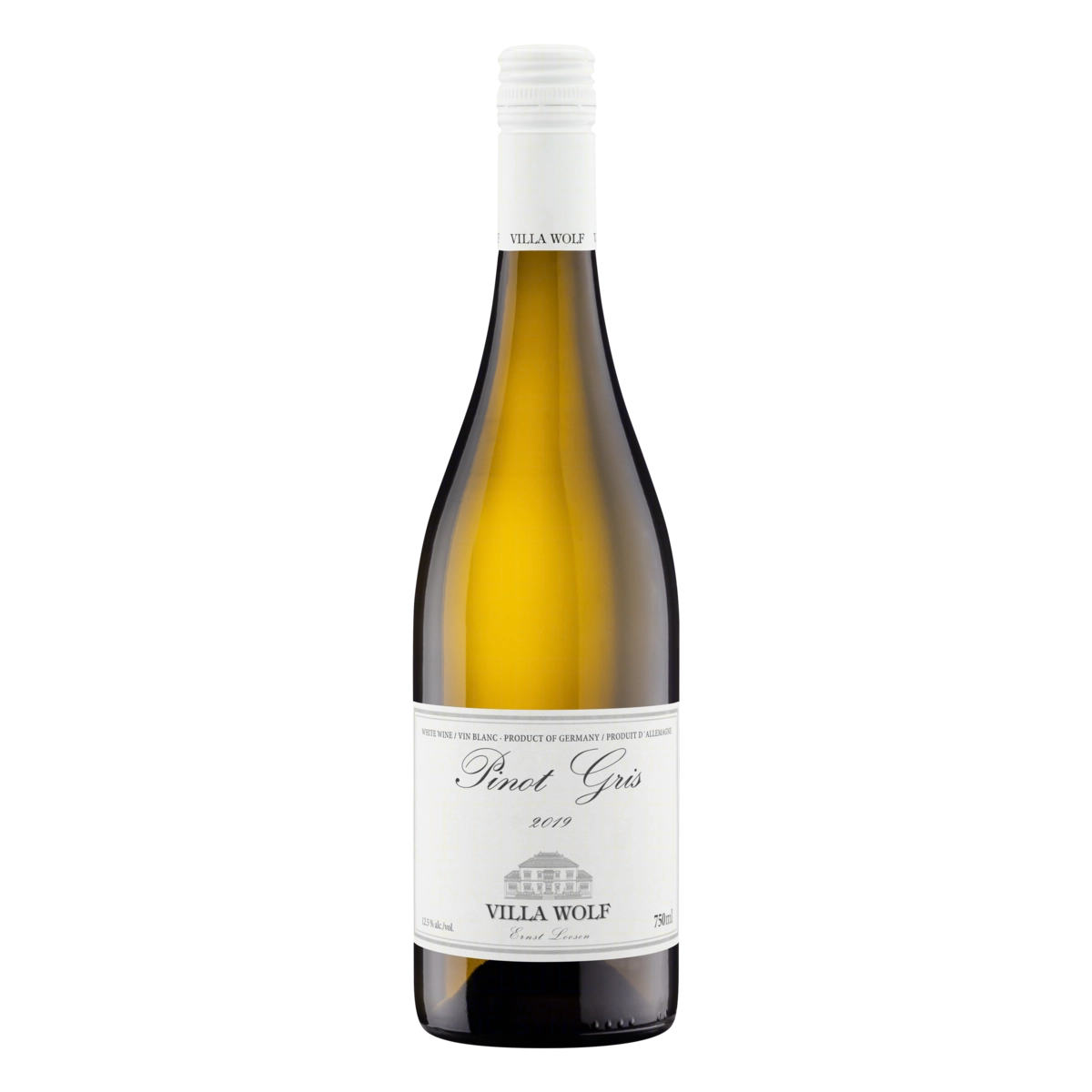 Vinho Alemão Branco Meio Seco Villa Wolf Pinot Gris Garrafa 750ml