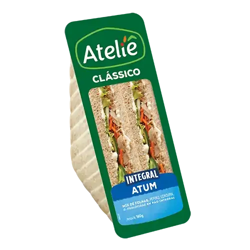 Sanduíche Integral Atum Ateliê Clássico Bandeja 160g
