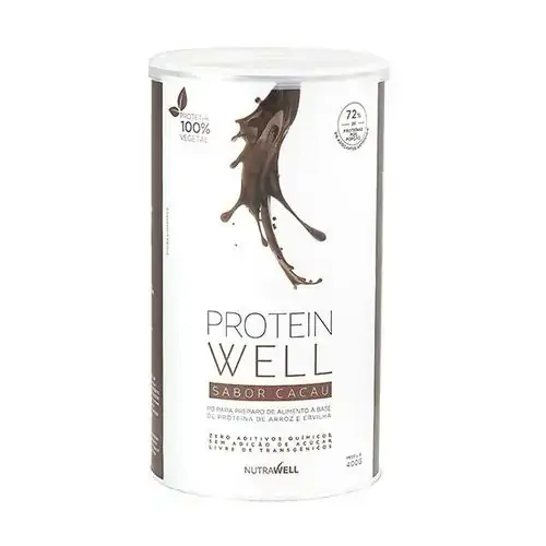 Protein Wellarroz E Ervilhas Sabor Cacau 400g Nutrawell