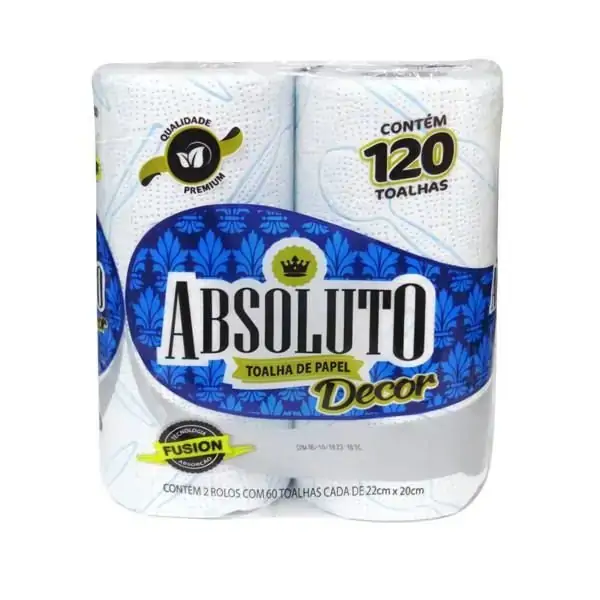 Toalha De Papel Absolut Decor 60fls
