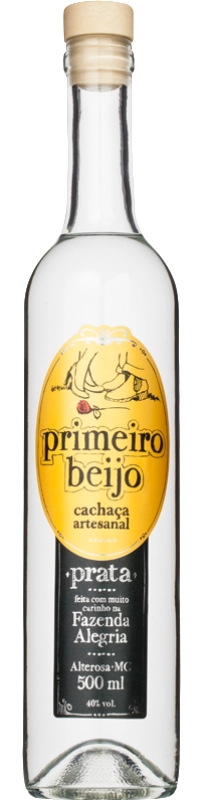 Cachaca Primeiro Beijo Prata 500ml