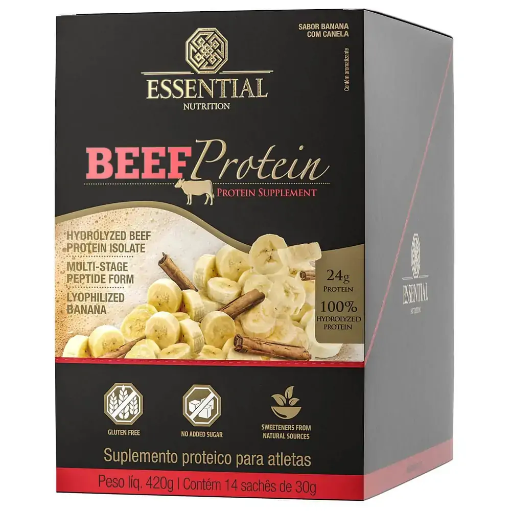 Beef Protein da Carne (14 Sachês 30g) 420G - Essential Nutrition