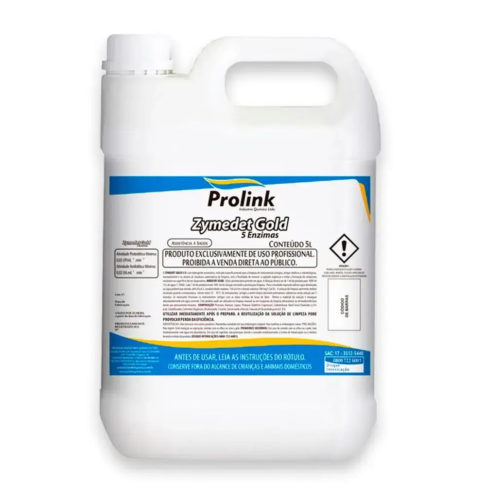 Detergente Enzimático Zymedet Gold 5 Enzimas - 5 Litros - Prolink