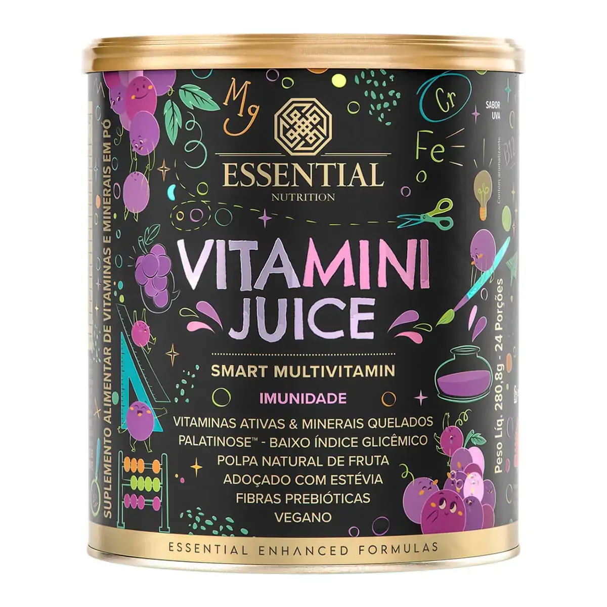 Vitamini Juice Sabor Uva Essential Nutrition 280,8g