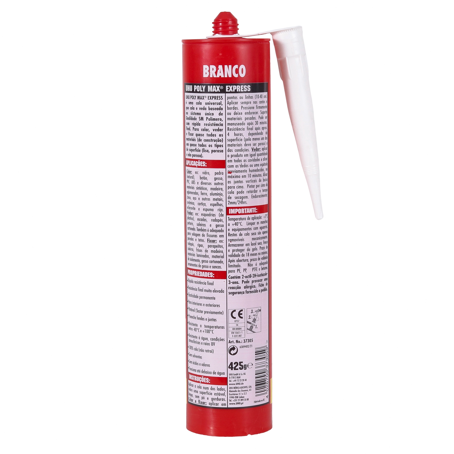 Adesivo Poly Max Branco 425g UHU