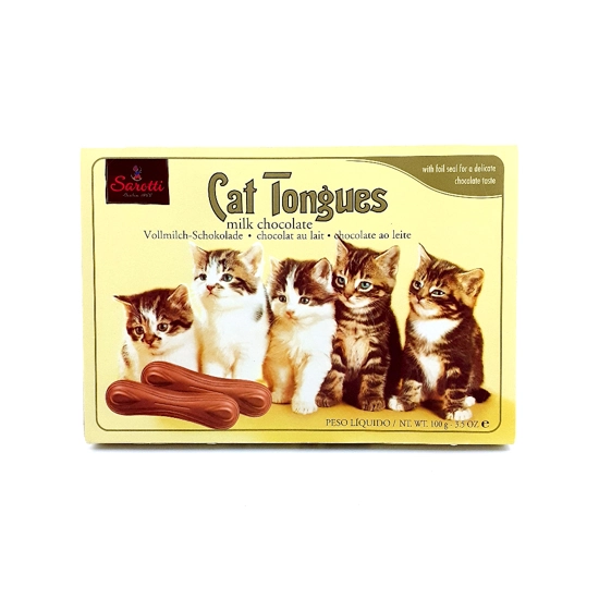 Choc Ao Leite Formato Lingua Gato S.100g