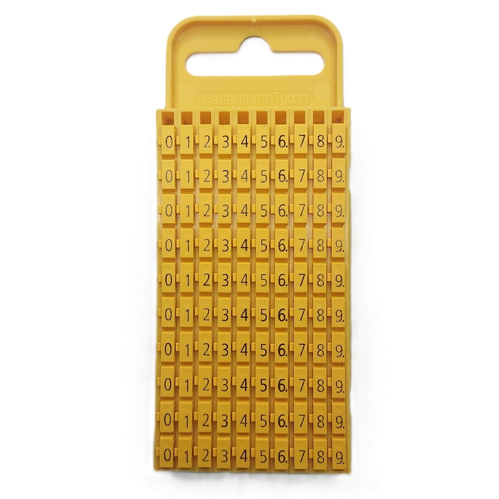 Marcador Anilha Encaixe 4-6 Mm² Wic3 Números 0-9 Amarelo Cartela