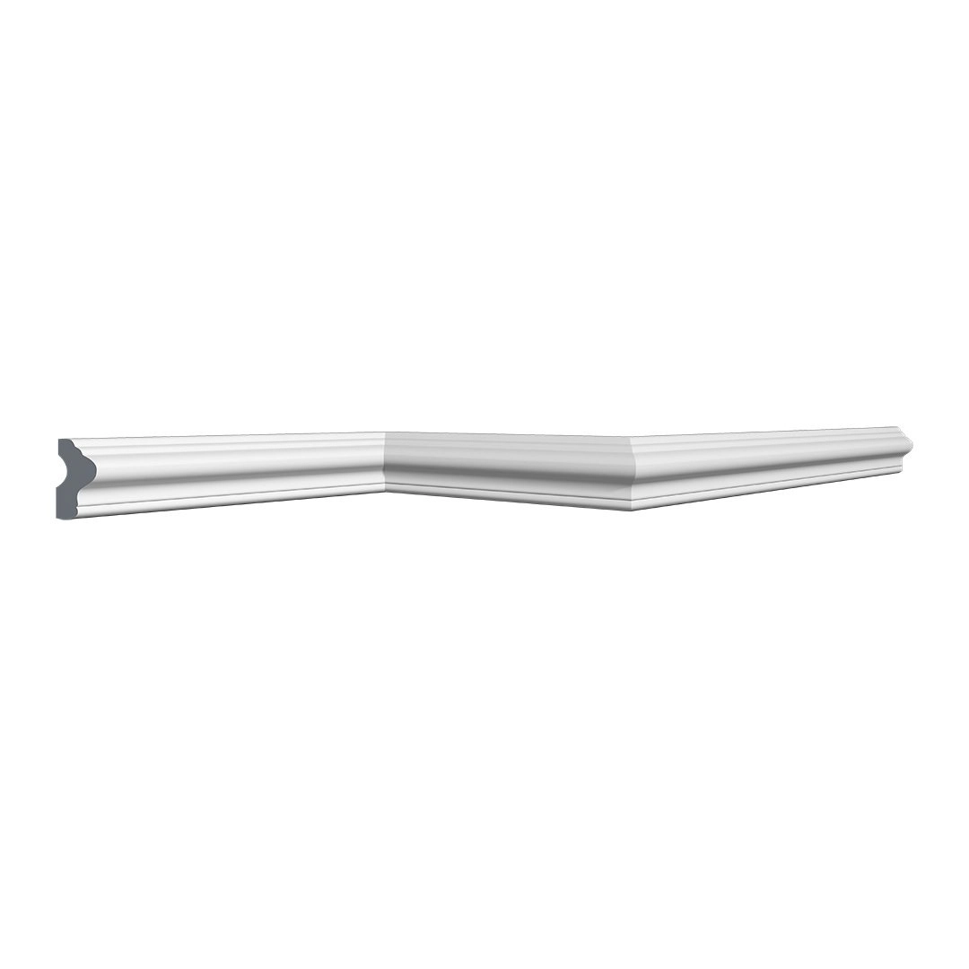 Roda Teto Perfil De Poliestireno U40 - Caixa Com 6 M - Branco