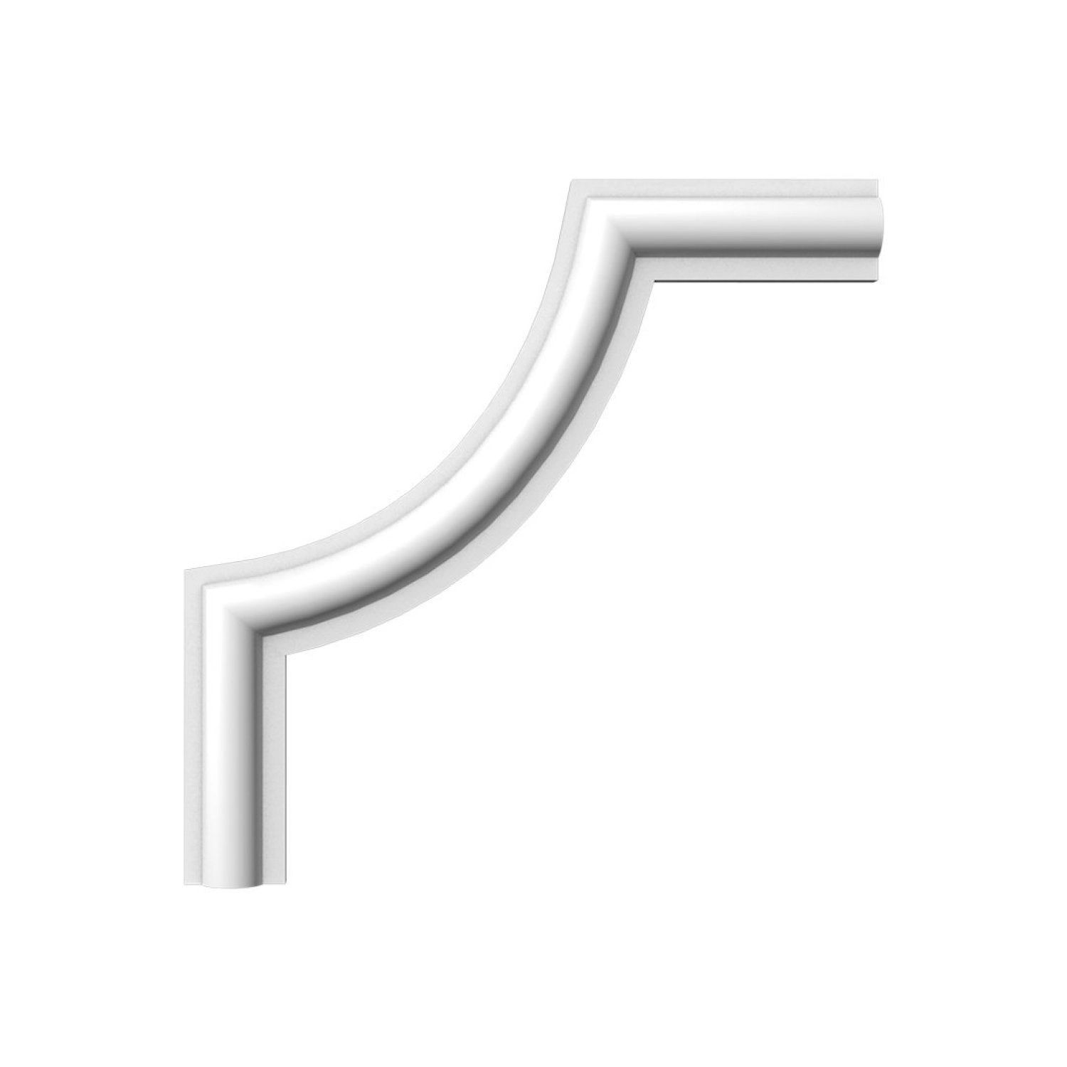 Canto Decorativo Para Boiserie Poliestireno Bi20 4 Unidades Branco