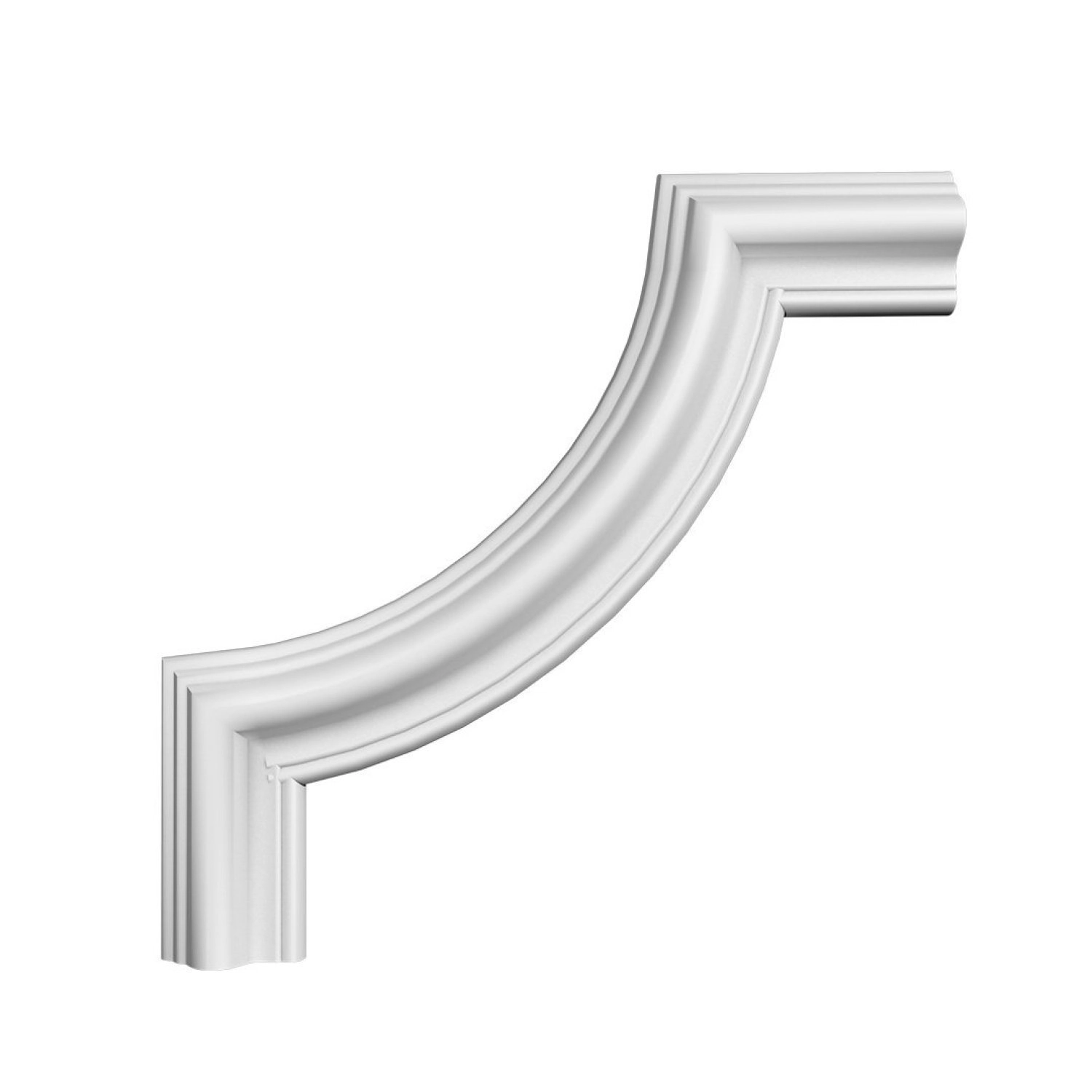 Canto Decorativo Para Boiserie Poliestireno Bu40  4 Unidades Branco