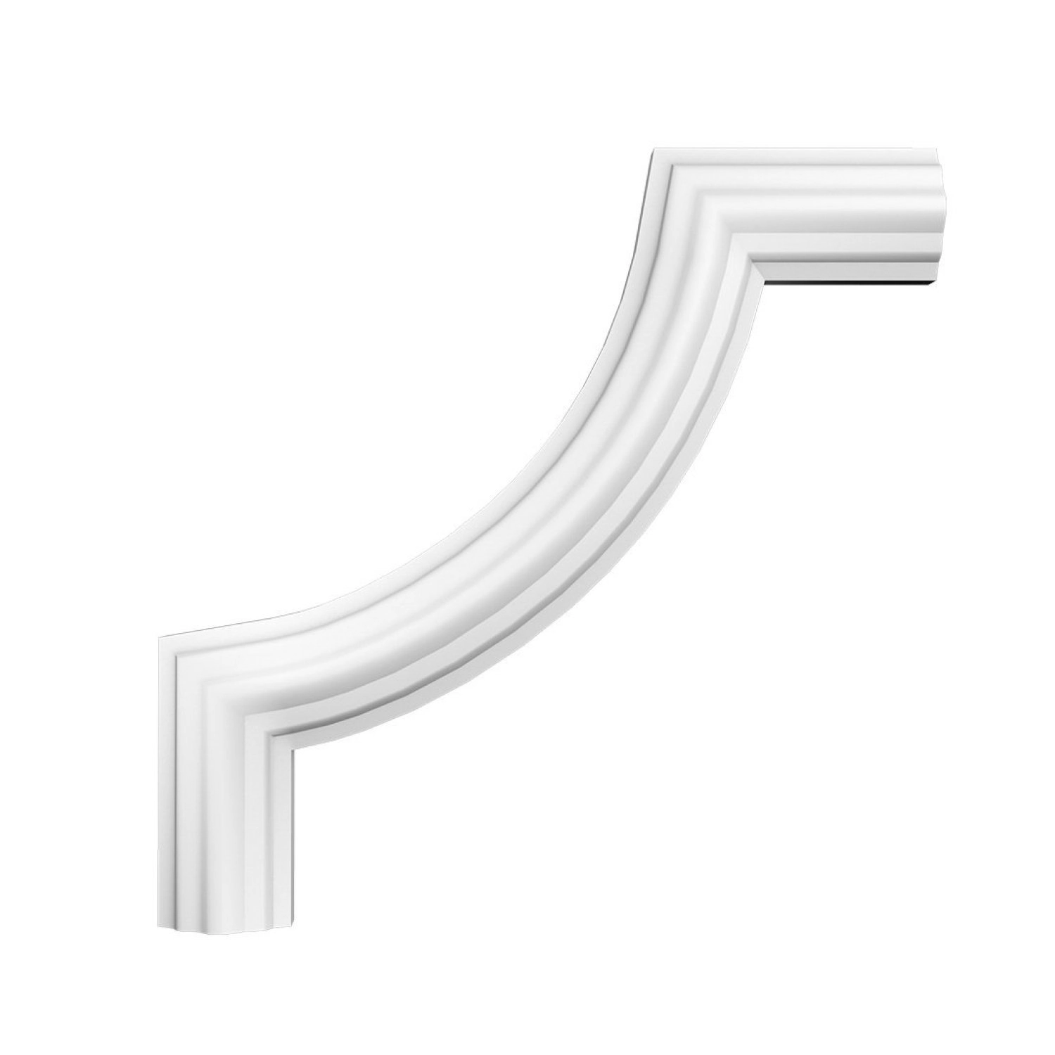 Canto Decorativo Para Boiserie Poliestireno Bi40 4 Unidades Branco