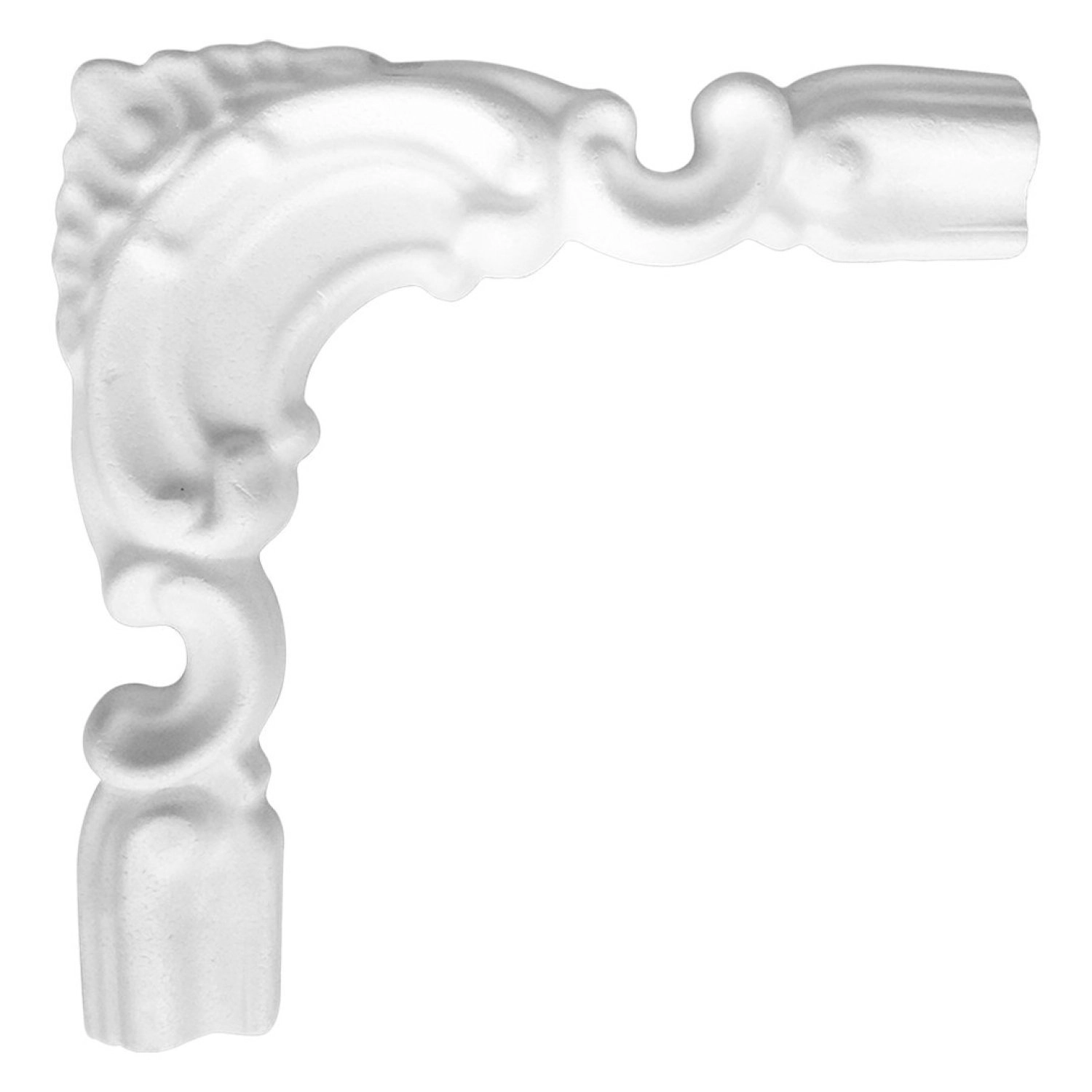 Canto Decorativo Para Boiserie Poliestireno 2cm X 2cm 4 Unidades Bu40d Homestar Branco
