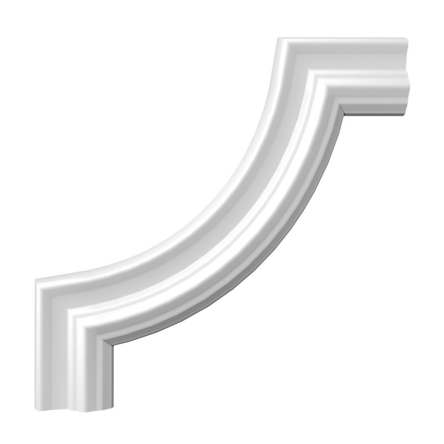 Canto Decorativo Para Boiserie Poliestireno Bi60 4 Unidades Branco