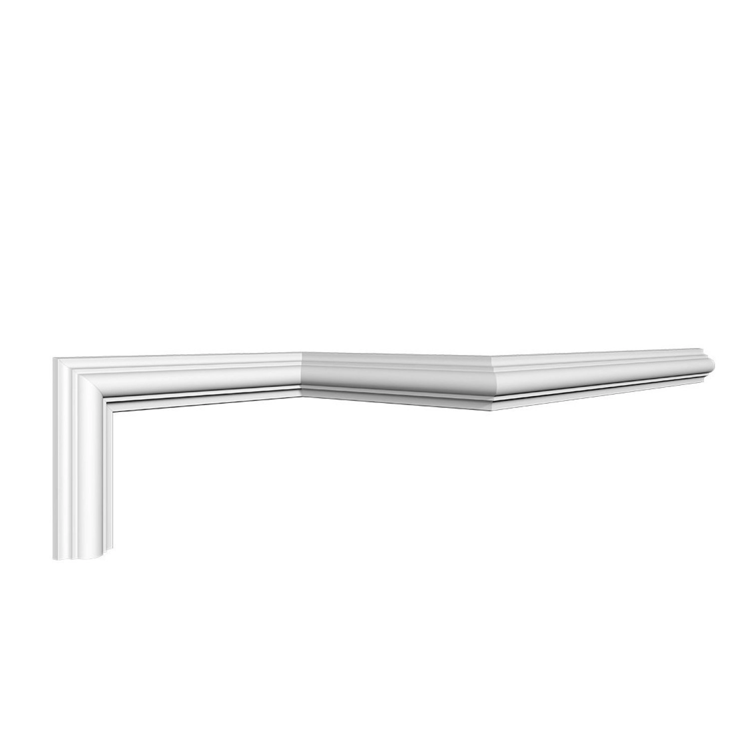 Rodameio Perfil De Poliestireno Cw11 - Caixa Com 6 M - Branco